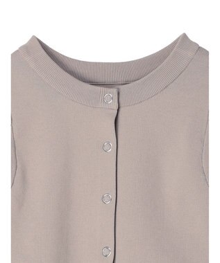 Green Parks ・ｆｕｒｒｙ　ｒａｔｅ２ｗａｙかる~いニットカーデ Light Gray