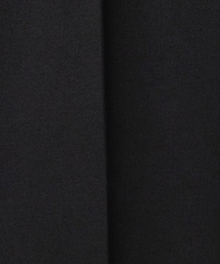 自由区 S 【UVカット・接触冷感・洗える】コットンサテンクロップド丈ワイドストレート パンツ ブラック