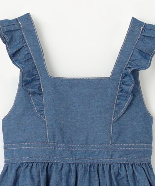 ANY KIDS 【チェリーベリーシリーズ】フルーツ 刺繍 ジャンパースカート ネイビー