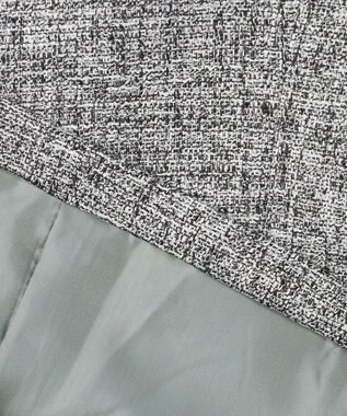 J.PRESS LADIES 【セットアップ対応】Light Tweed ノーカラー ジャケット ブラックMIX系6