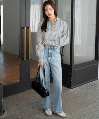 WEGO 【25年秋新色登場★】U.S. POLO ASSN.別注ロングスリーブシャツ ブラックチェック1