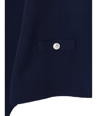 Green Parks ゴールド釦ボックス型カーディガン Navy