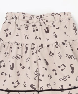ANY KIDS 音符総柄キュロット ミルキーベージュ