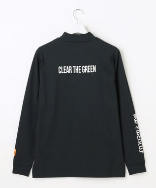 PW CIRCULUS 【吸水速乾 / UV遮蔽率99.5% UVカット / ストレッチ】【MEN】ロングスリーブモックT ゴルフ ブラック系