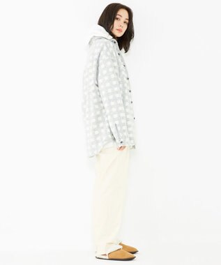 JOSEPH ABBOUD MOUNTAIN 【SPACE／UNISEX】フランネルジャージーチェック シャツ ライトグレー系3