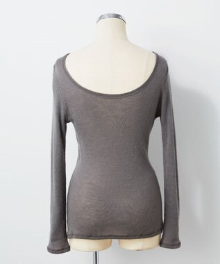 TOQUE 〈大草直子さんアドバイザー〉ロイヤルベビーアルパカ針抜きスムスインナートップス グレー