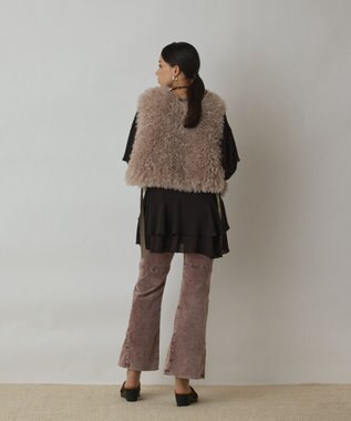 GRACE CONTINENTAL ショ－トファ－ジレ ベージュ