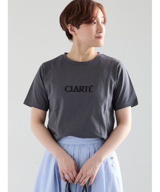 Te chichi ウレタン刺繍ロゴスタンダードTシャツ チャコールグレー