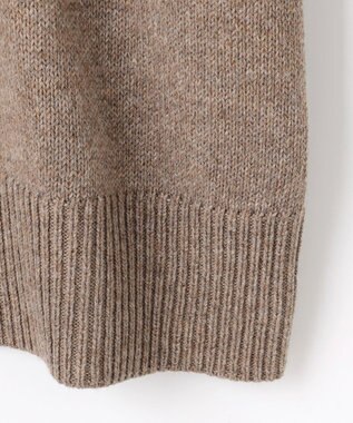 ANY ラムウールＶネックプルオーバー モカ