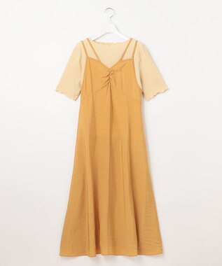 Feroux 【セットアイテム】シュリンクインナー × キャミワンピース ライトイエロー系