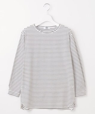 J.PRESS LADIES 【吸水速乾】ベーシックジャージー ボーダー カットソー ホワイト系1