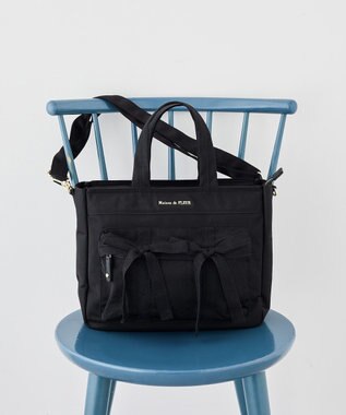 Maison de FLEUR ボンネルリボンショルダーバッグ Black