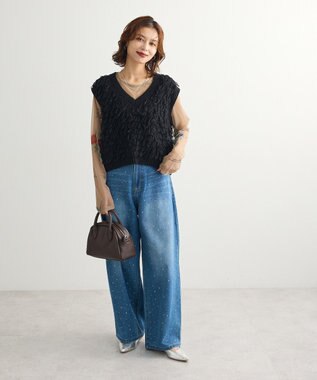 Green Parks ・ＥＬＥＮＣＡＲＥ　ＤＵＥ　ラインストーンデニム Light Indigo