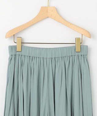 組曲 L 【春夏のNEWカラー登場】ギャザーライトデシン パンツ スモーキーグリーン系