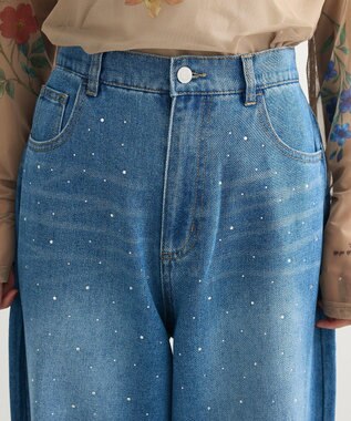 Green Parks ・ＥＬＥＮＣＡＲＥ　ＤＵＥ　ラインストーンデニム Light Indigo