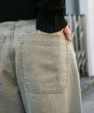 WEGO ヴィンテージウォッシュダックダブルニーバギーパンツ ベージュその他