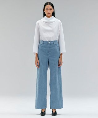 BEIGE， 【洗える・Precious 11月号掲載】BANGS / コットンコーデュロイバギーパンツ L.Indigo