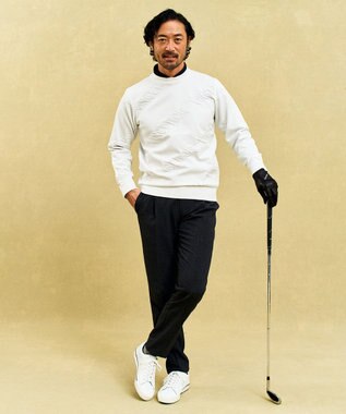 23区GOLF 【MEN】ロゴスポーツニット ホワイト系