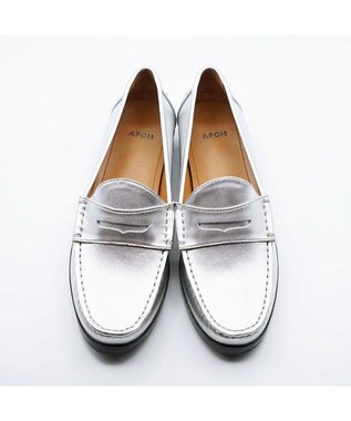 APOM 本革ペニーローファー 25 シルバー