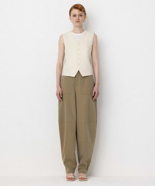 NAVE 【Nave・セットアップ可】ウールポリエステルツイルベスト アイボリー系