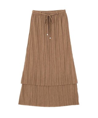 earth music&ecology プリーツレイヤードライクスカート Brown