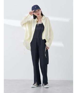 earth music&ecology ドロスト羽織シャツ Cream