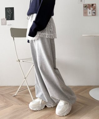 WEGO リボンデザイン厚底スニーカー ホワイト