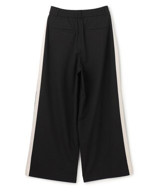 UNFILO L 【セットアップ着用可】マイビューティ 側章ワイドパンツ ブラック