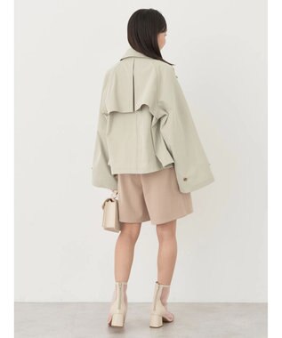 earth music&ecology ショートトレンチコート Light Khaki
