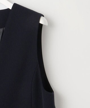 J.PRESS LADIES T/Rアルガンシルク ジレ ネイビー系