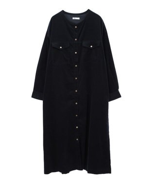 CRAFT STANDARD BOUTIQUE コーデュロイシャツワンピース Black