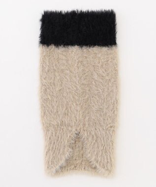 steppi 【洗える】ファー レッグウォーマー ベージュ