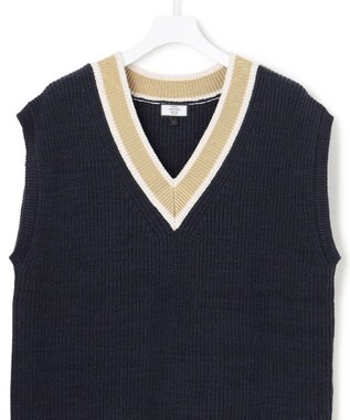 J.PRESS YORK STREET 【UNISEX】チルデンニット ベスト ネイビー系