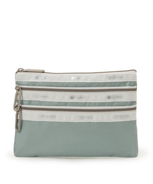 LeSportsac CLASSIC 3 ZIP POUCH/ソフトアークティック/キーライムC