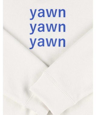 une nana cool 【綿100%】あくびのお嬢さんの裏毛プルオーバー ホワイト