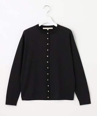 自由区 【XSサイズ～/洗える/セット可】シャインハイゲージ カーディガン ネイビー系