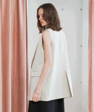 YECCA VECCA ドライタッチ金釦テーラードジレ Light Beige