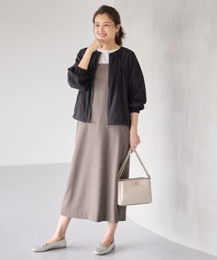 ANY 【洗濯機可能/接触冷感/UVケア/イージーケア】清涼リラックスブルゾン ブラック