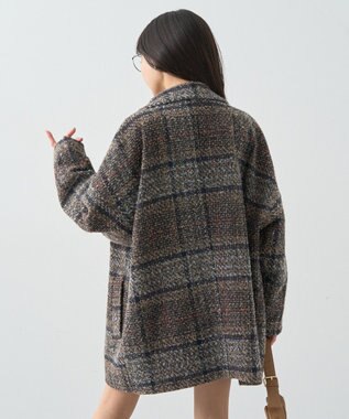 earth music&ecology オーバーテーラードジャケット　チェック Check