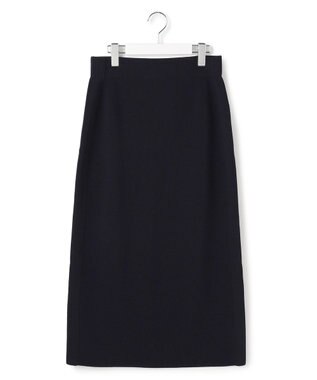 ICB L 【洗える】 シンセティックダブルフェイス ニットタイトスカート ネイビー系