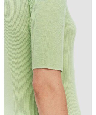 JOSEPH 【洗える】ファインリブメリノ　ショートスリーブニット Matcha