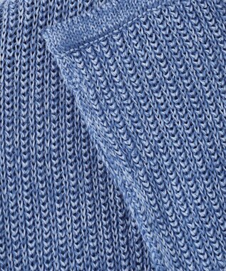 JOSEPH ABBOUD 【洗える】ストローヤーン ニット ジャケット サックスブルー系