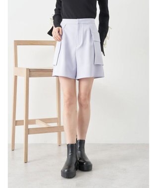 earth music&ecology デザインポケットショートパンツ Purple