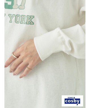 earth music&ecology Ｃｏｓｂｙ×ｅａｒｔｈ　ベアープリントロングＴシャツ Off White