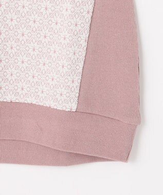 組曲 KIDS 【150-160㎝】 フロストフラワージャガード トレーナー ラベンダー