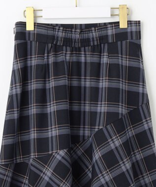 ANY SIS L 【美人百花11月号掲載】アシンメトリーマーメイドフレア スカート ネイビー系