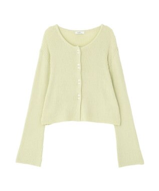 earth music&ecology 【予約】リブクロップドカーディガン ミント