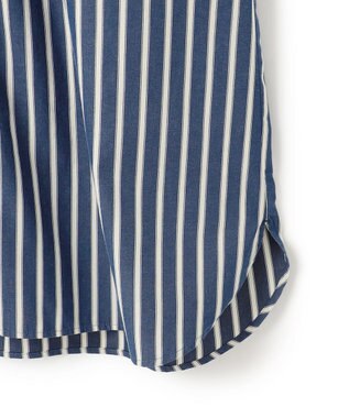 J.PRESS YORK STREET 【WOMEN】ワンウォッシュ ストライプ シャツワンピース ネイビー系1