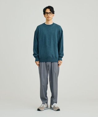 J.PRESS YORK STREET 【UNISEX】ANTI PILLING WOOL クルーネックニット ダルブルー系