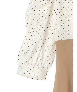 earth music&ecology ハイウエスト切り替えドッキングフレアワンピース Dot